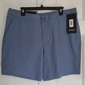 NWT Lululemon ABC Classic  Fit 7in Warpstreme Men's 38 Shorts Washed Denim